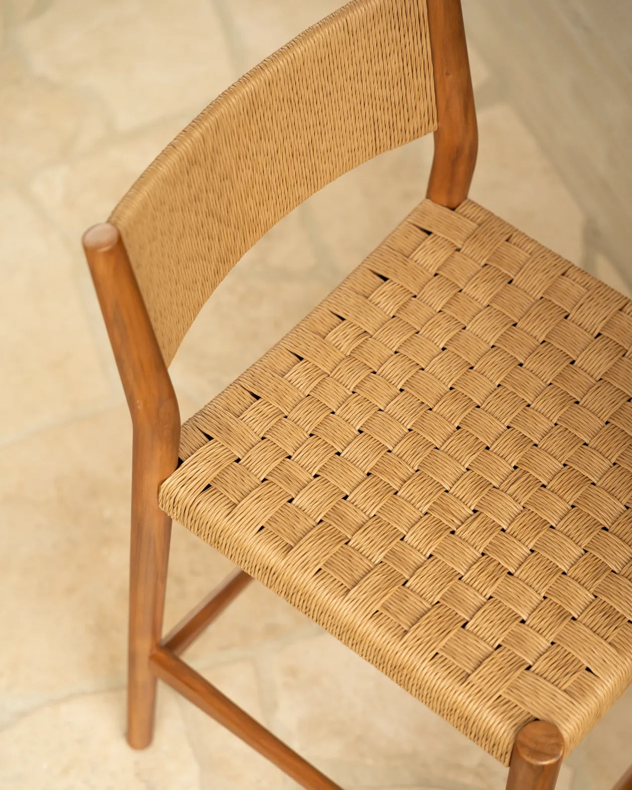 Pedro Outdoor Bar Stool 65cm - Deep Acacia