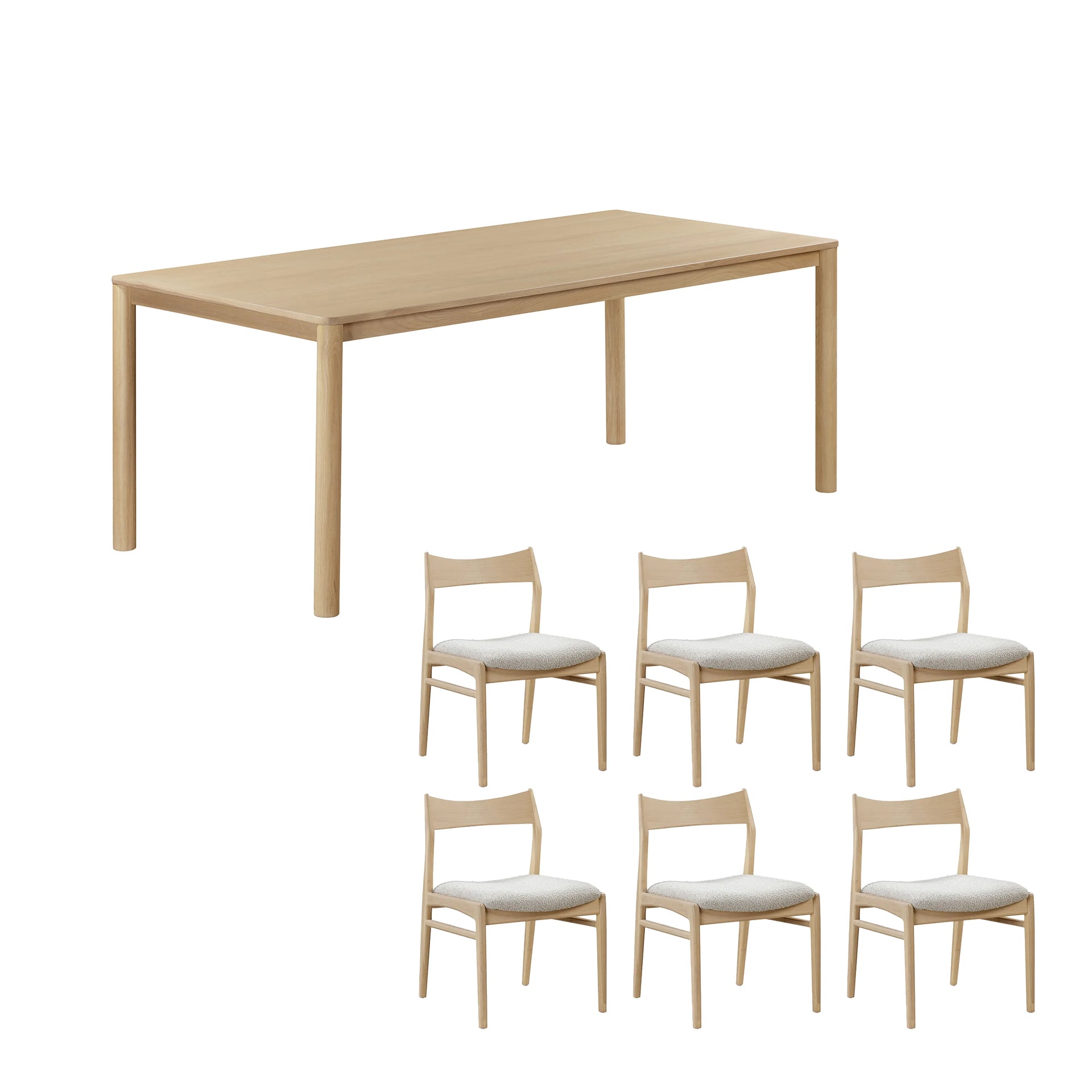 Pure Dining Package - 200cm / Copenhagen Grey