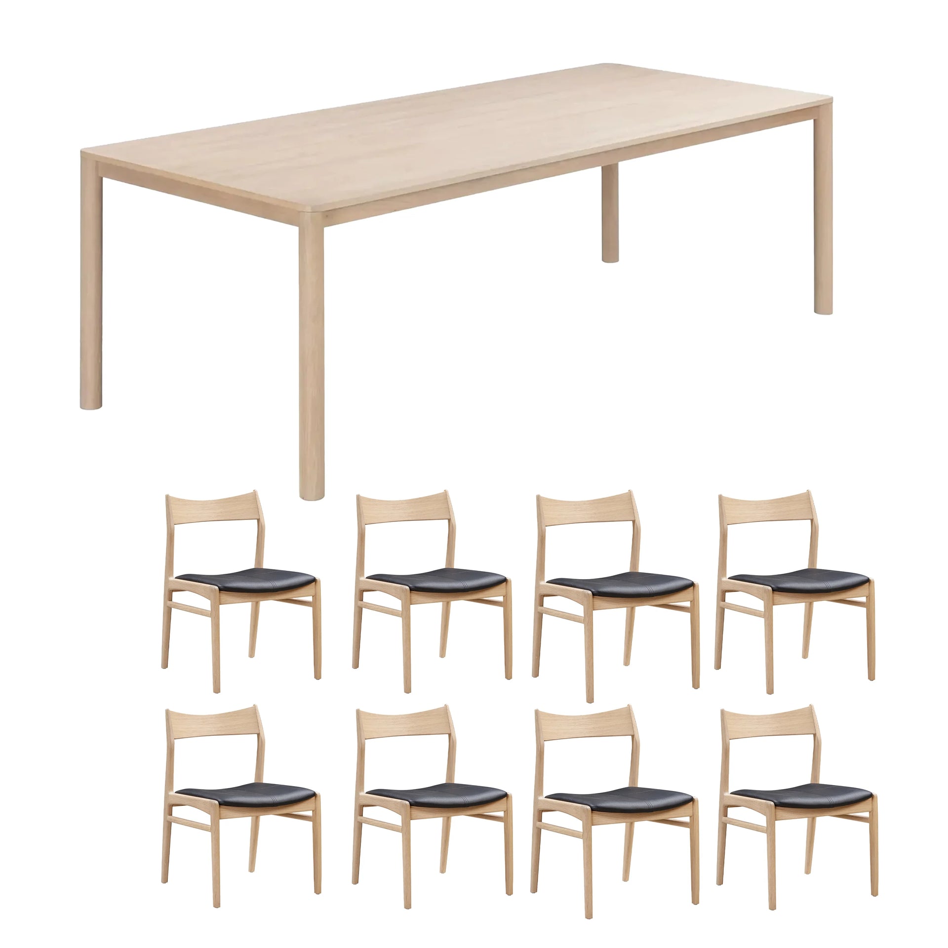 Pure Dining Package - 240cm / Black Leather