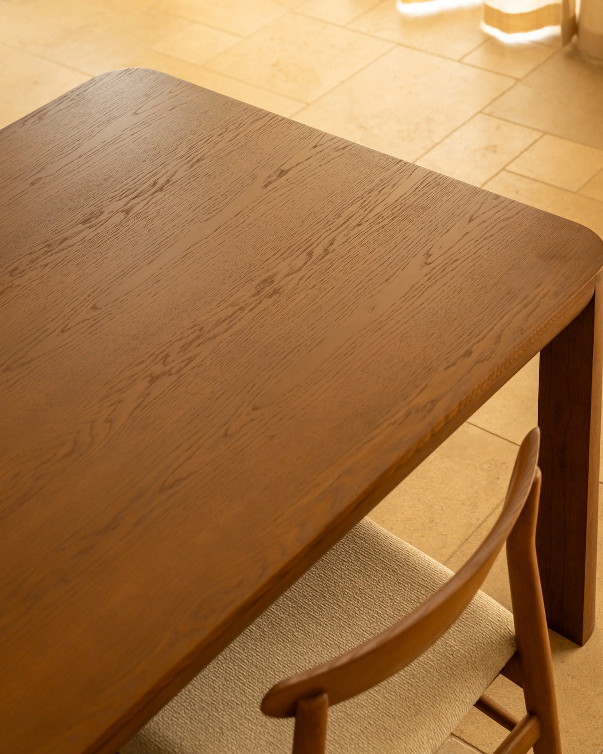 Quart Dining Table 240cm - Deep Oak