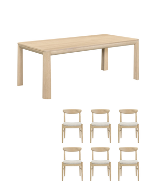 Quart Oak Dining Package - 200cm / Biscotti