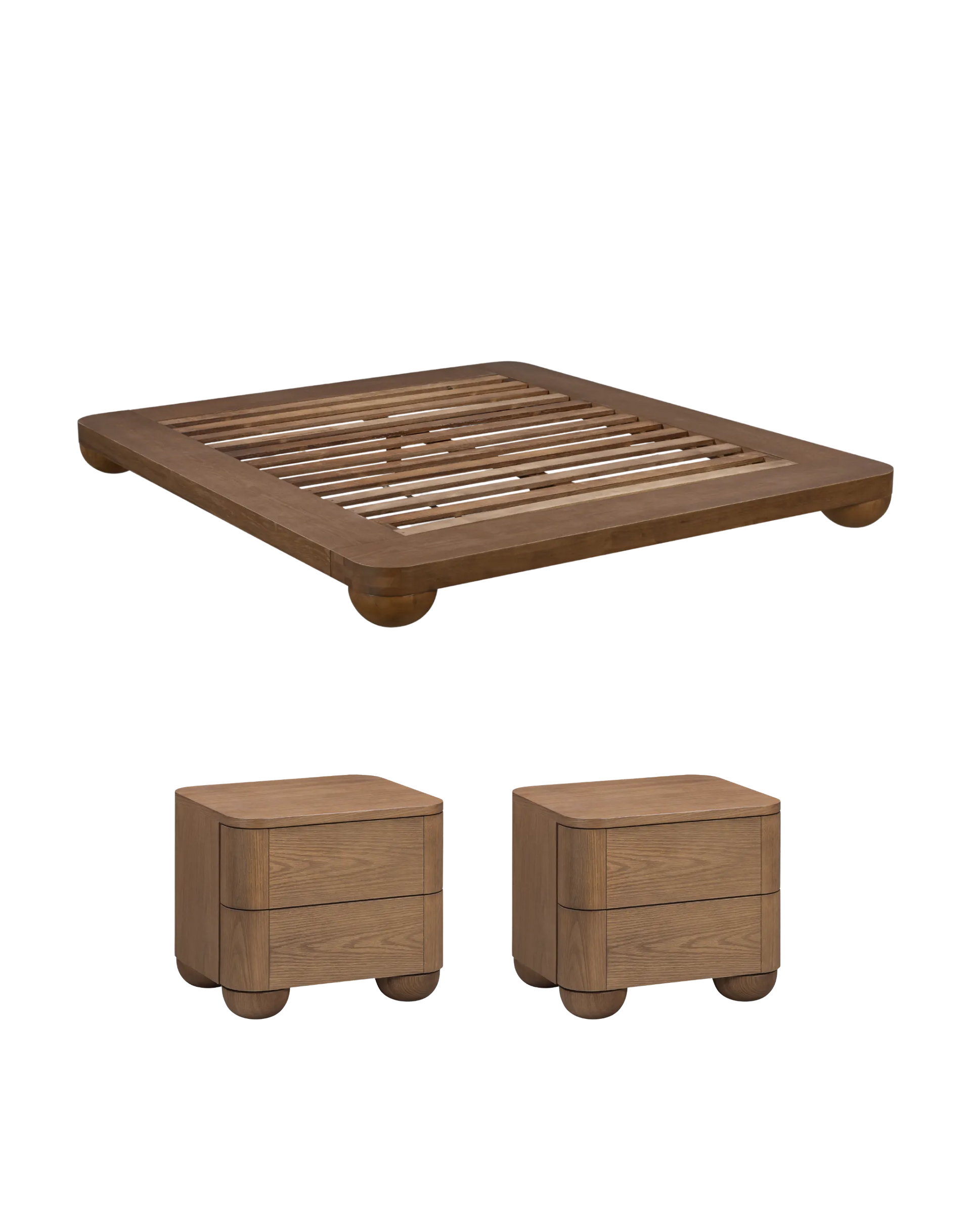 Bound Queen Bed Package - Deep Oak