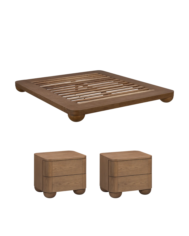 Bound Queen Bed Package - Deep Oak