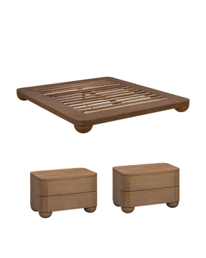 Bound Queen Bed Package - Deep Oak Large