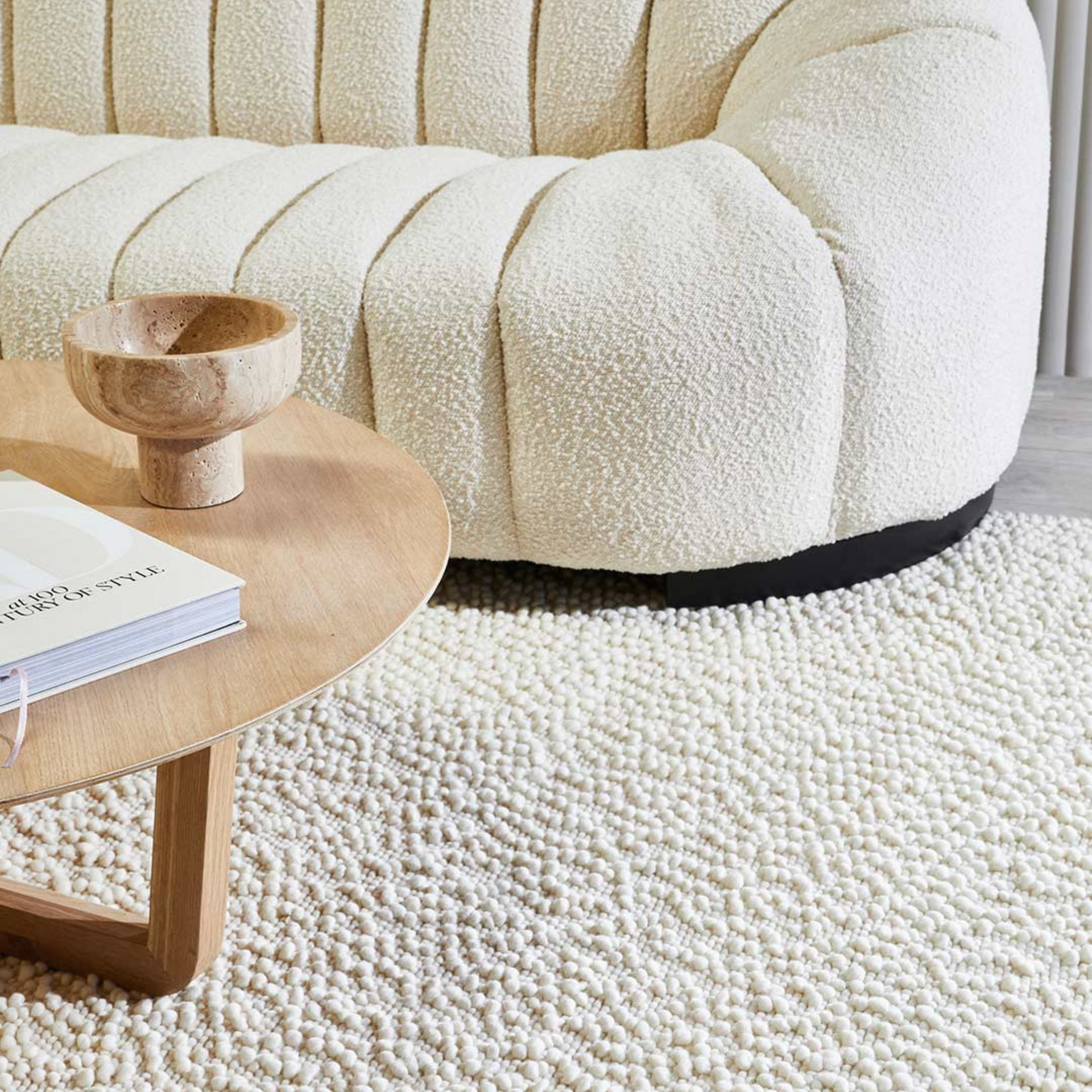 Boucle Rug - Ivory 160cm x 230cm