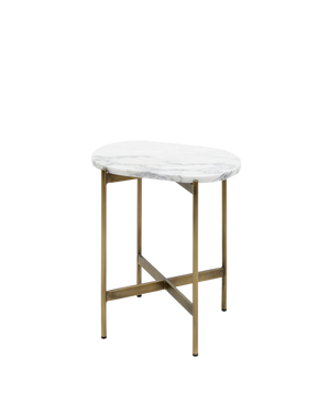 Rhonde Marble Side Table - Brass