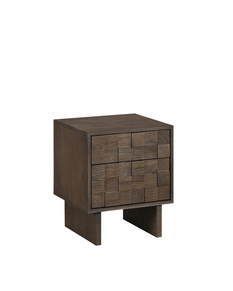 Ridge Bedside Table - Earthen Oak