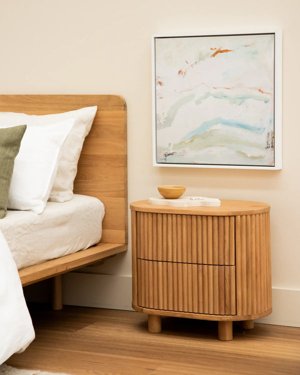 Ripple Bedside Table - Oak