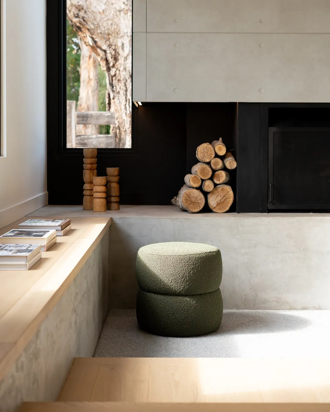 Roll Small Ottoman - Copenhagen Forest