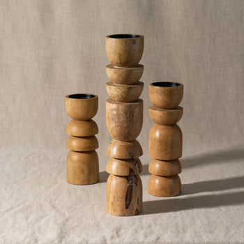 Alev Candle Holder Small - Natural