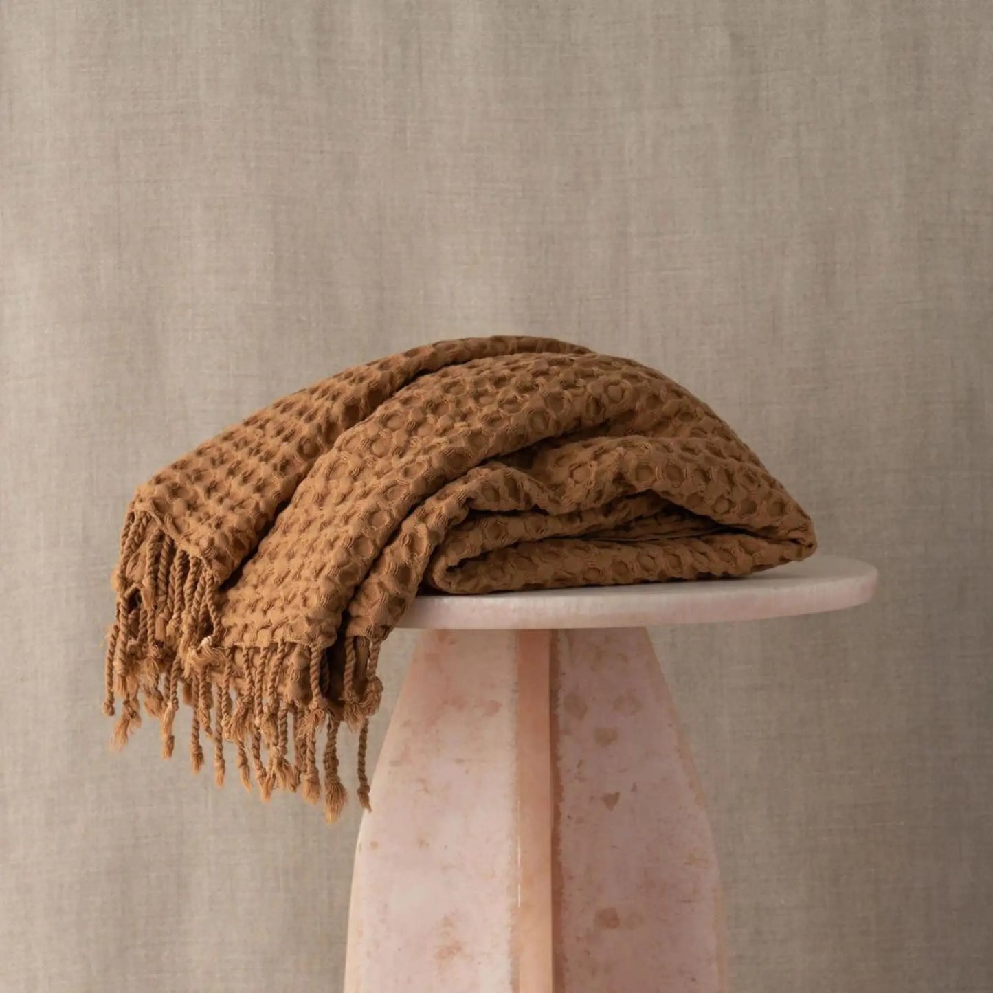 Corfu Cotton Throw - Terracotta