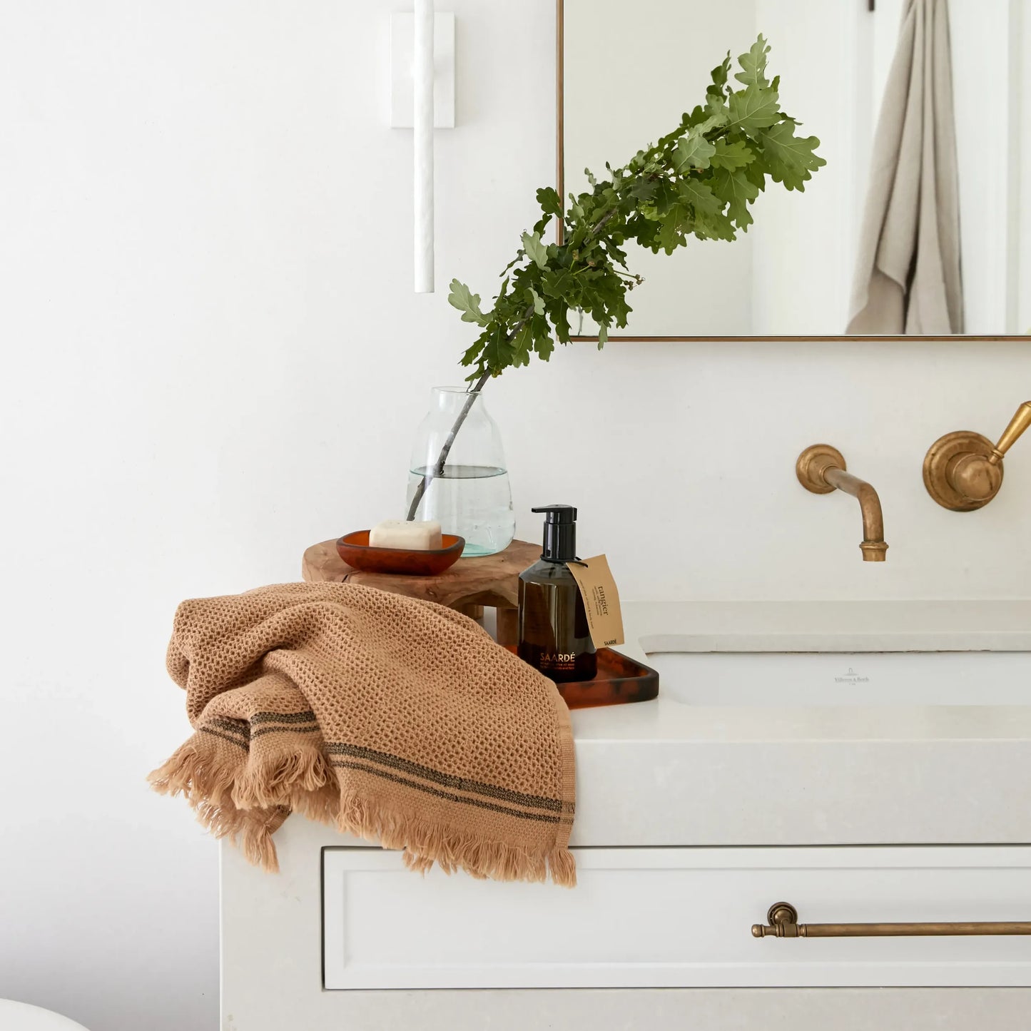 Flow Resin Bathroom Tray - Earth