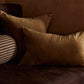 Linen/Velvet Bolster Cushion - Olive