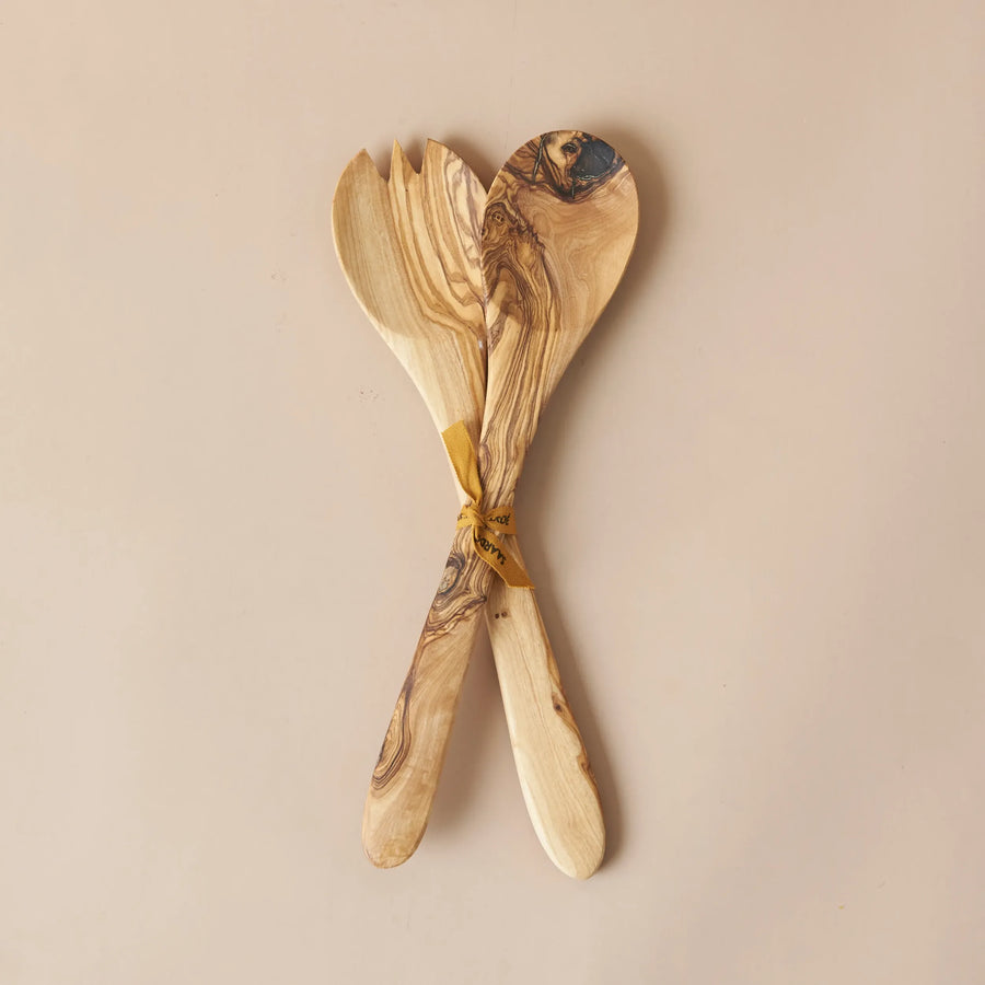 Salad Servers - Olive Wood