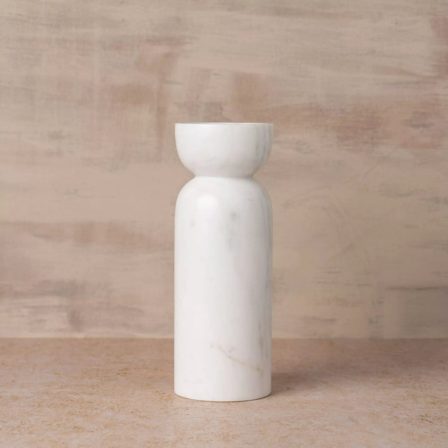 Toulin Marble Candle Holder - White