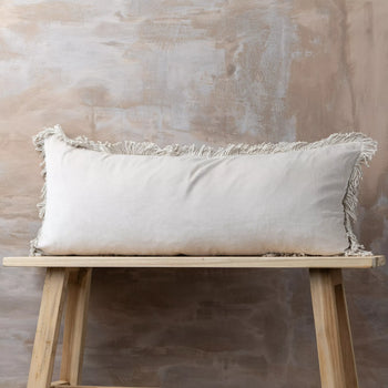 Velvet Bolster Cushion - Clay