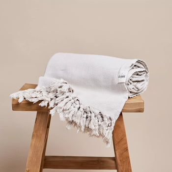 Vintage Wash Cotton Blanket - Clay