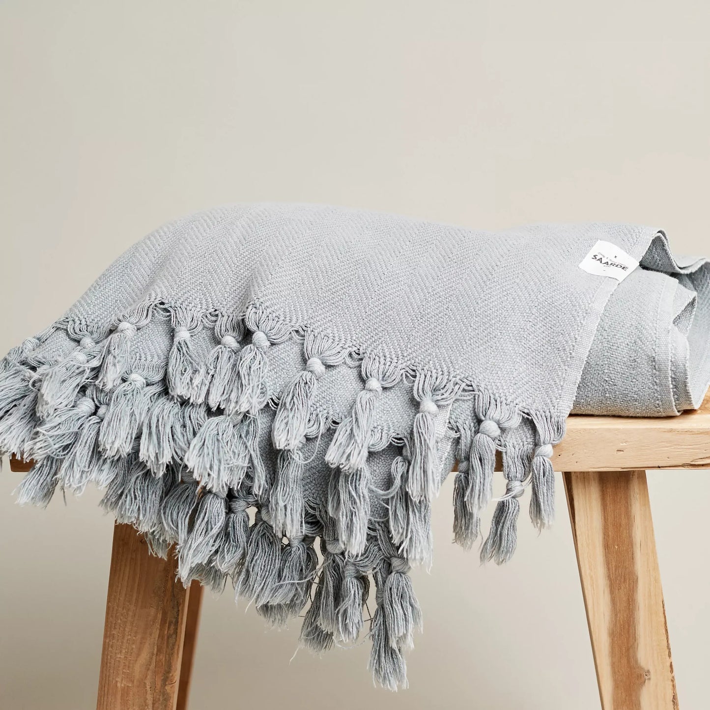 Vintage Wash Cotton Blanket - Pale Grey