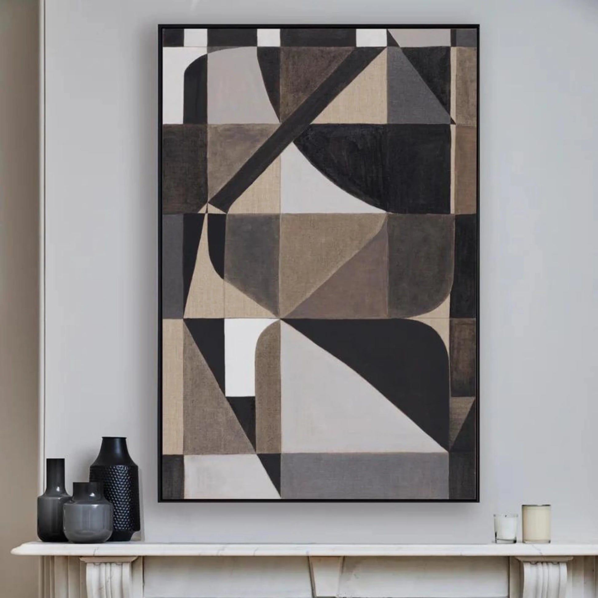 Buy Graphite Arch Canvas Print 120cm x 80cm by Studio Elwood online ...
