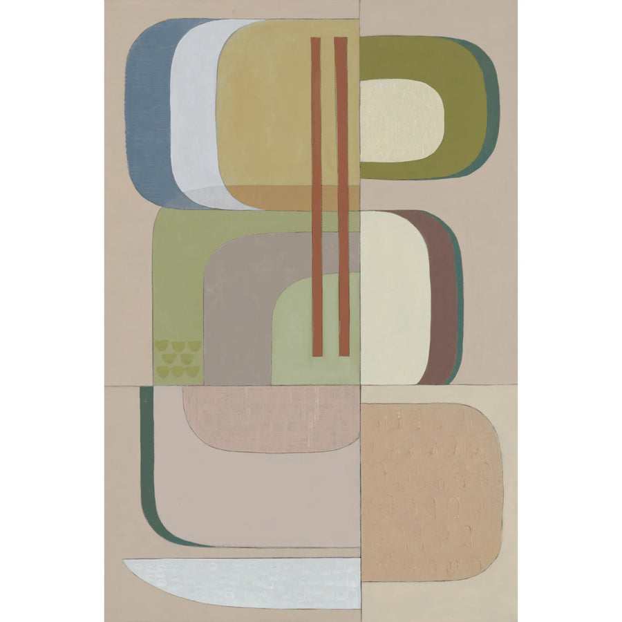 Pascal Blush Two Canvas Print 76cm x 51cm Black Frame