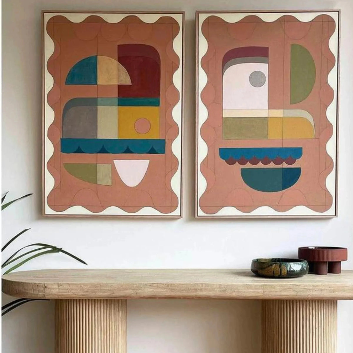 Terracotta Blush Two Canvas Print 76cm x 51cm
