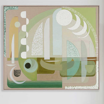Zeus Canvas Print 100cm x 114cm Oak Frame