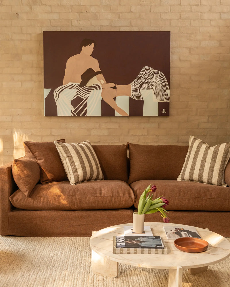 Sidney 4 Seater Sofa - Fossil Chocolate