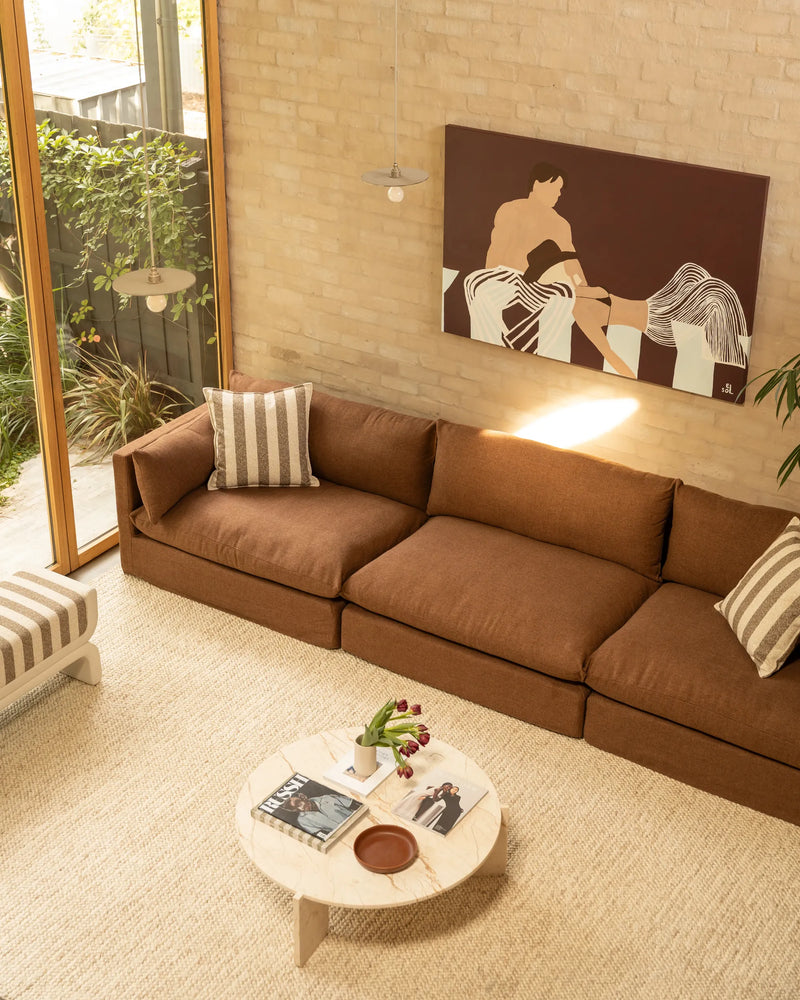 Sidney 5 Seater Sofa - Fossil Chocolate