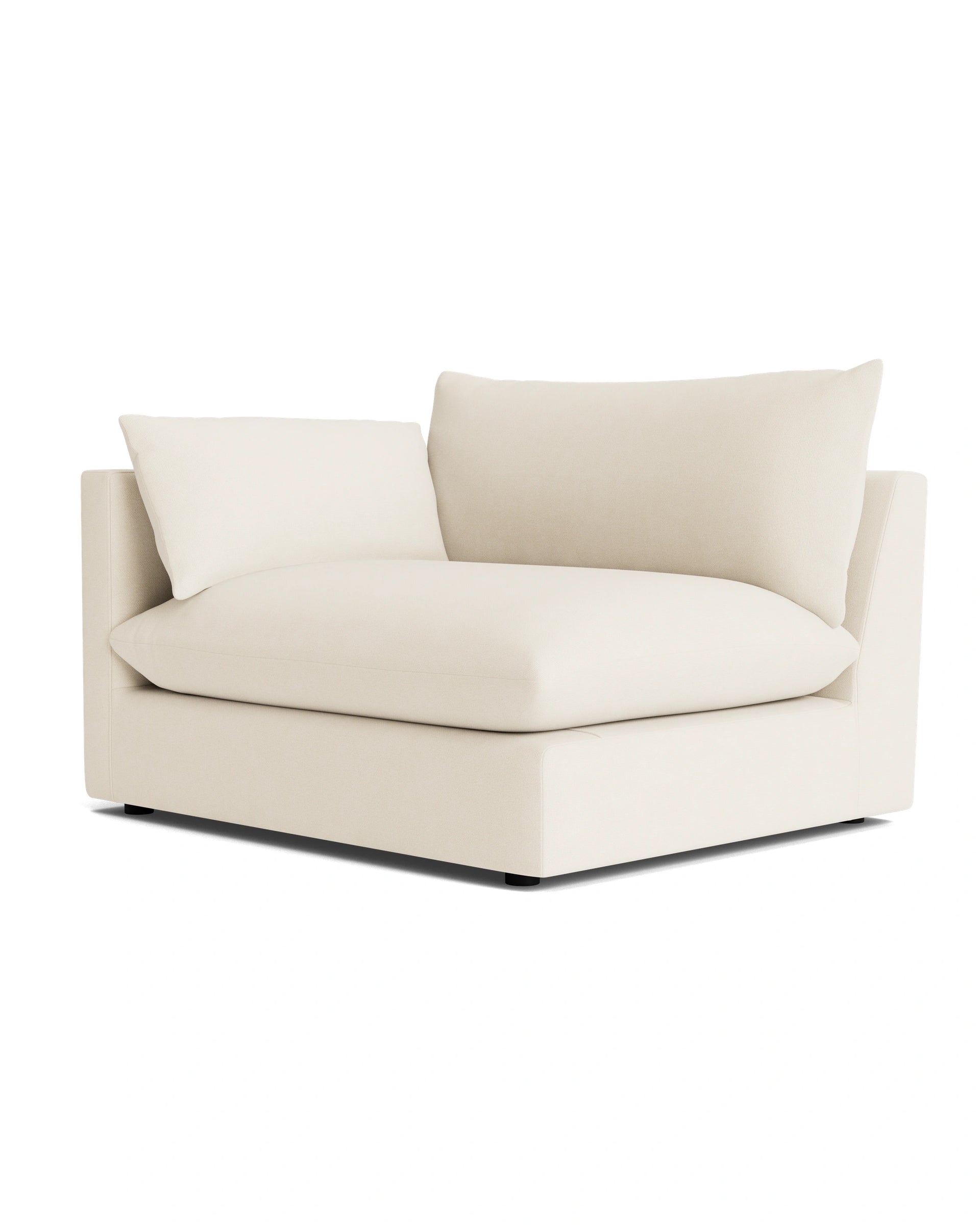 Sidney Slipcover Left Corner Module - Fossil Vanilla