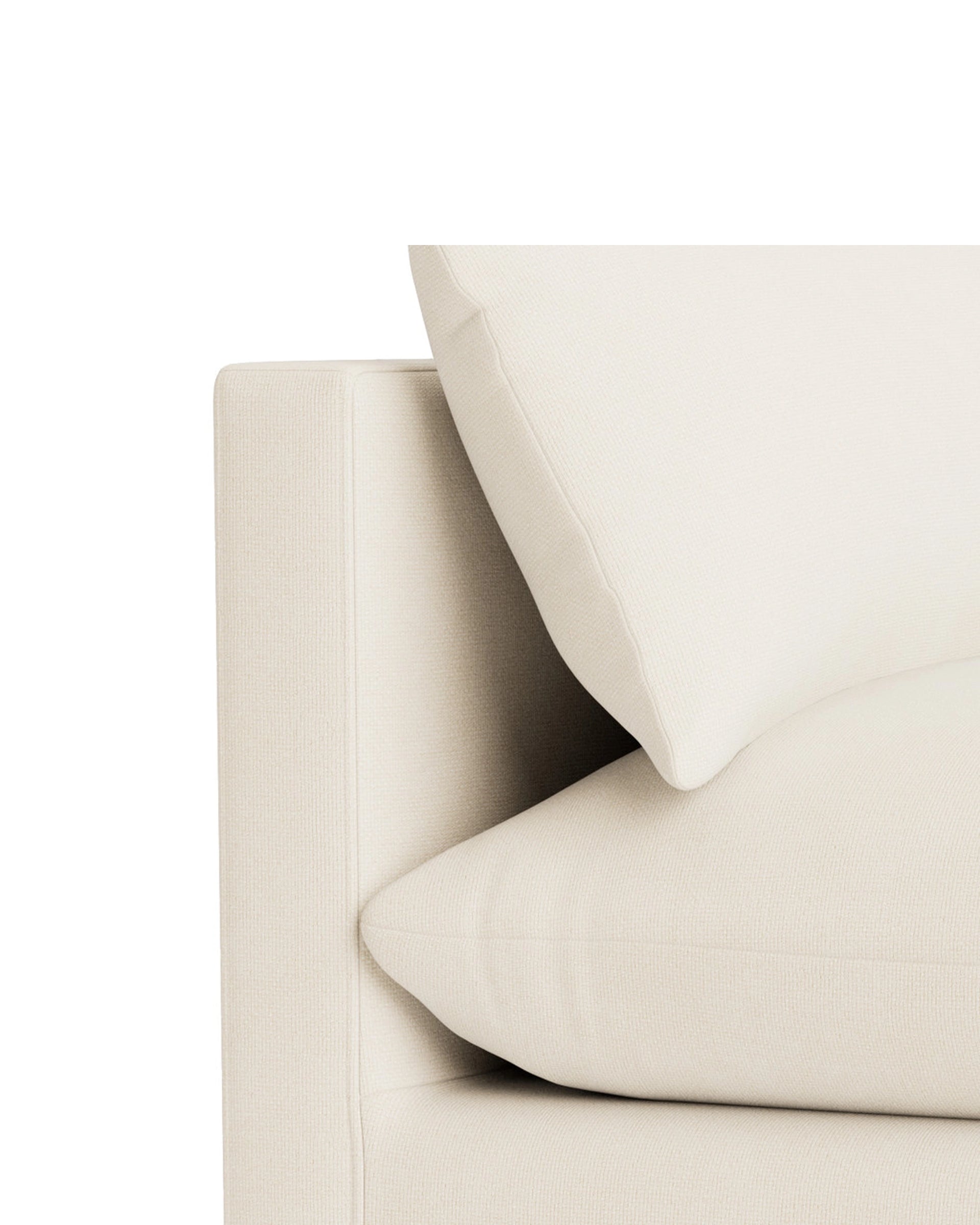 Sidney Slipcover Left Corner Module - Fossil Vanilla