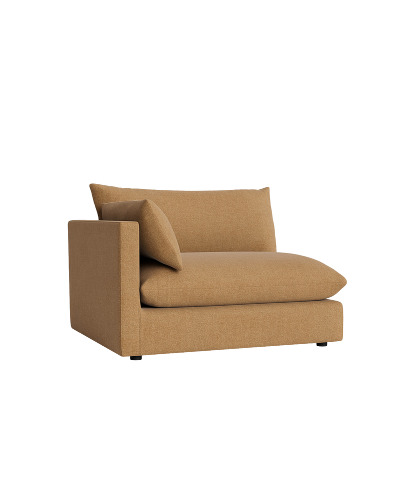 Sidney Slipcover Left Corner Module - Fossil Fawn