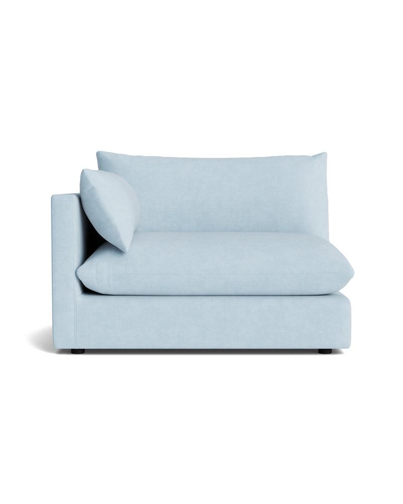 Sidney Slipcover Left Corner Module Fabric - Fossil Powder Blue