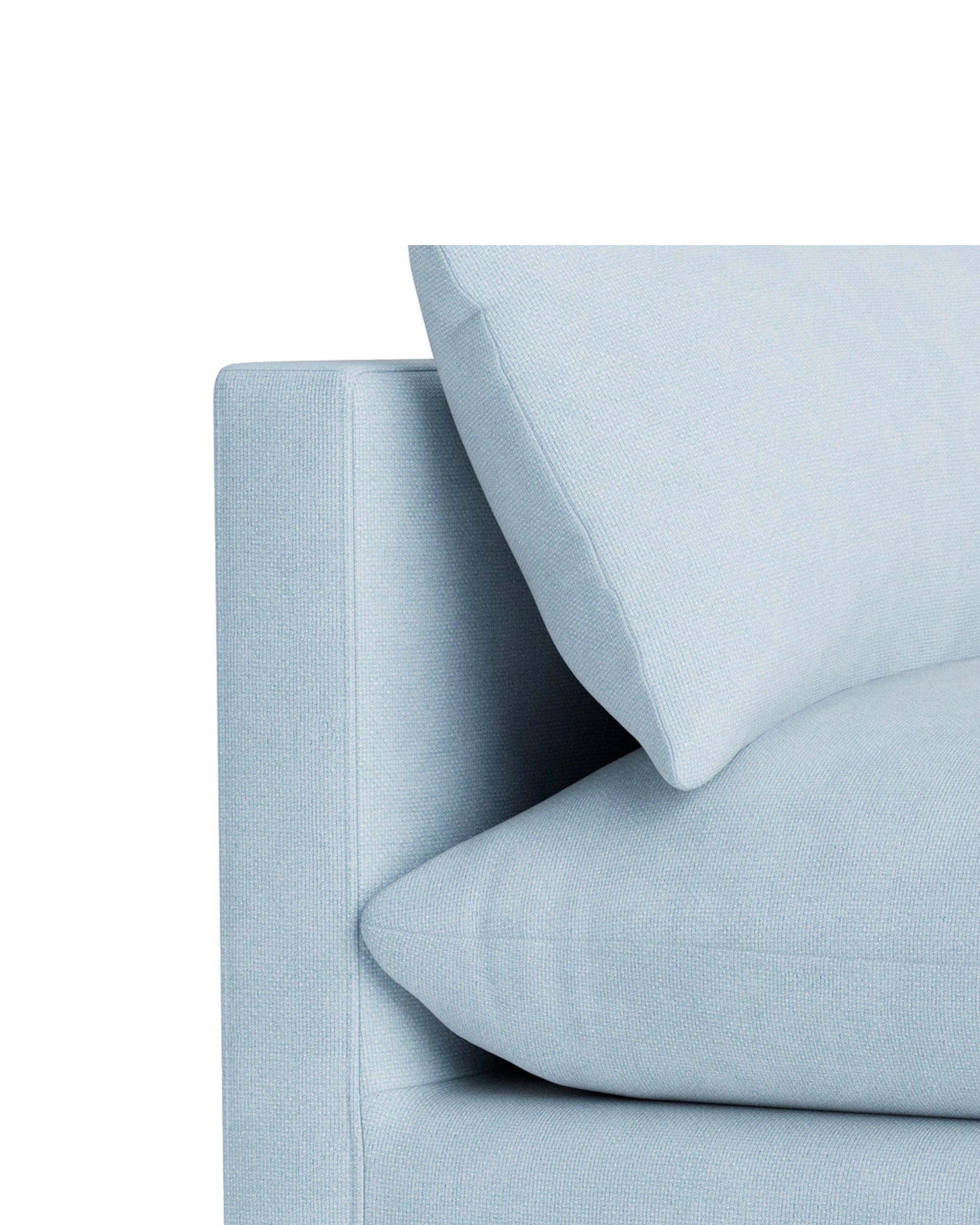 Sidney Slipcover Left Corner Module - Fossil Powder Blue