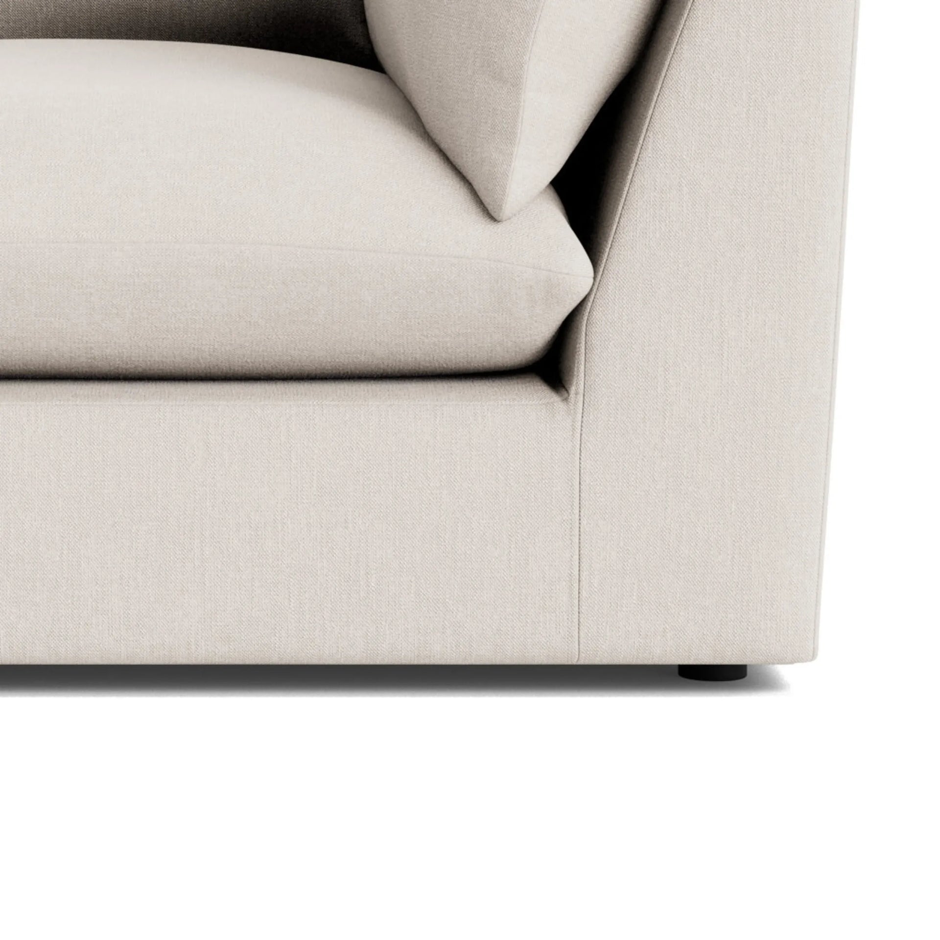 Sidney Slipcover Left Corner Module Fabric - Silex Off White