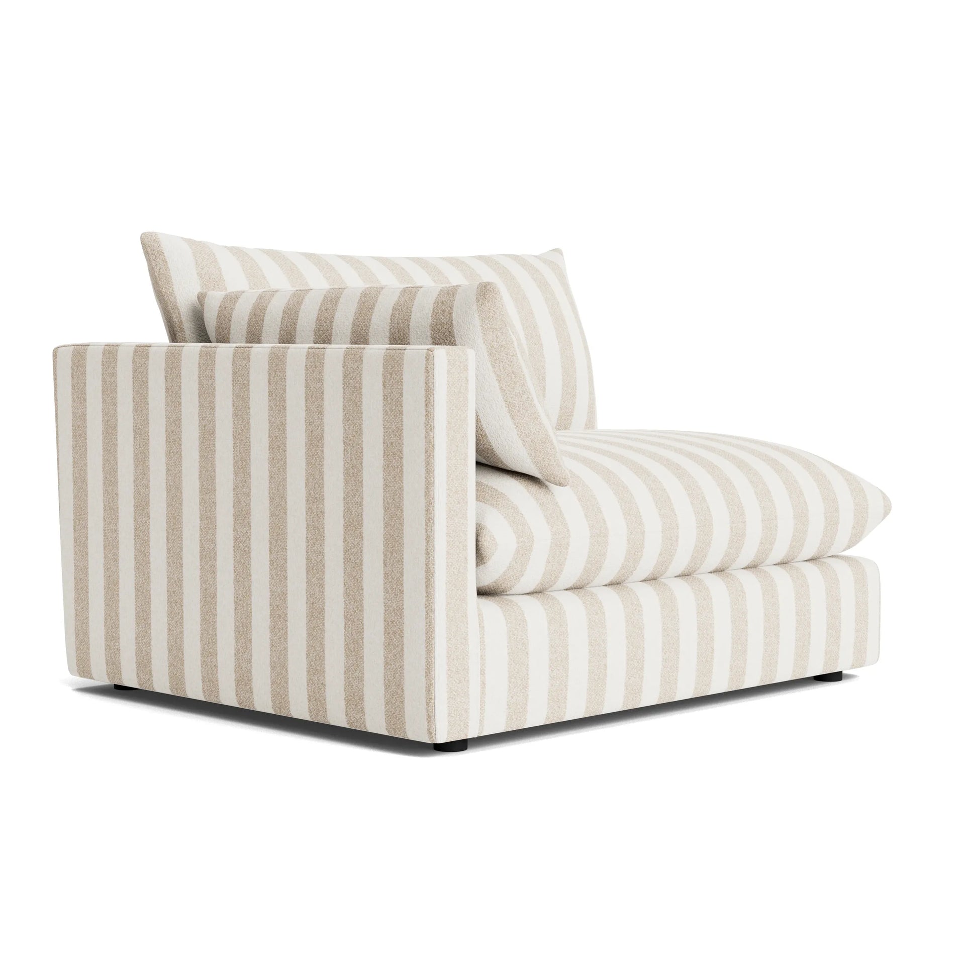 Sidney Slipcover Left Corner Module - Marnie Sand Stripe