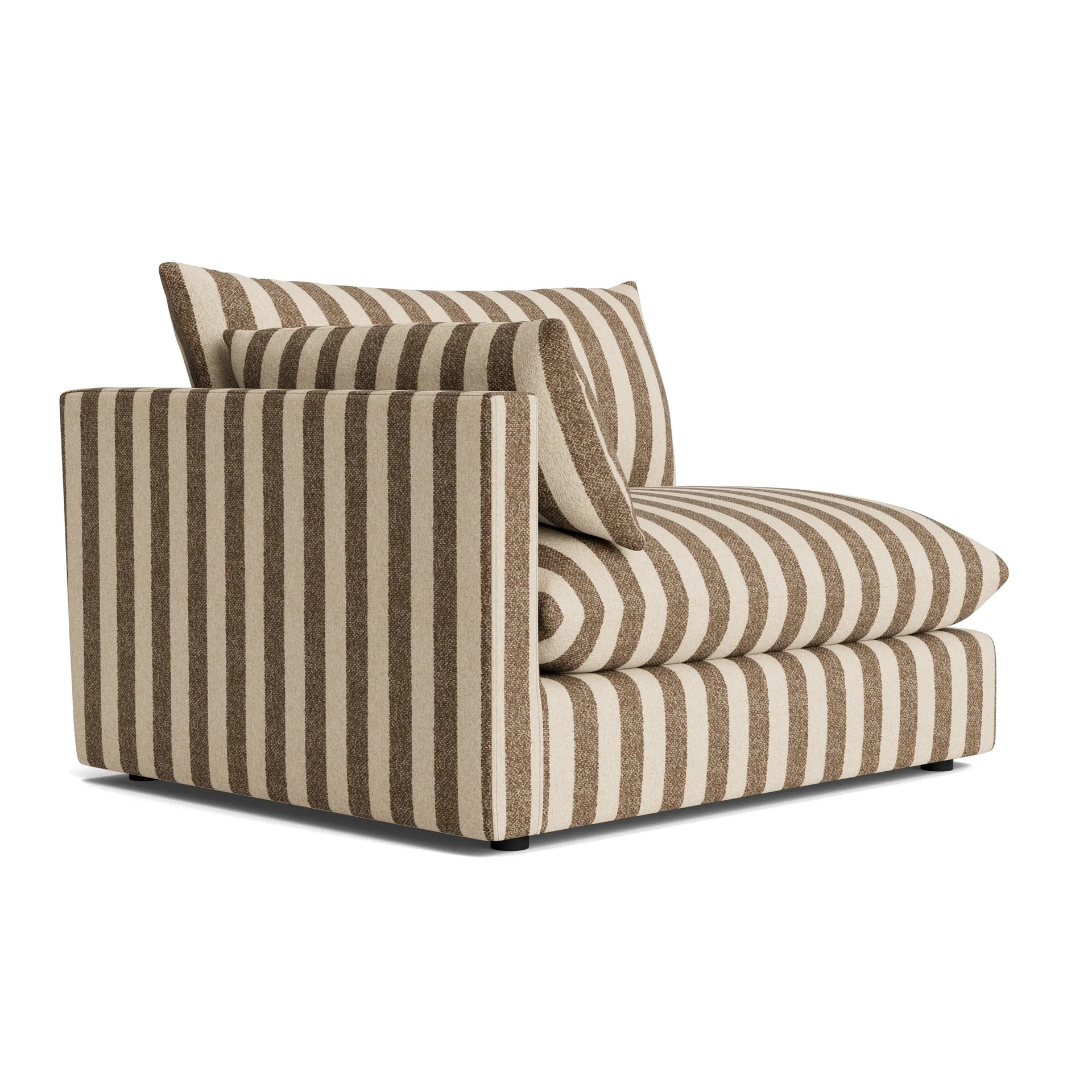 Sidney Slipcover Left Corner Module - Marnie Coconut Stripe