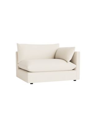 Sidney Slipcover Left Corner Module - Fossil Vanilla