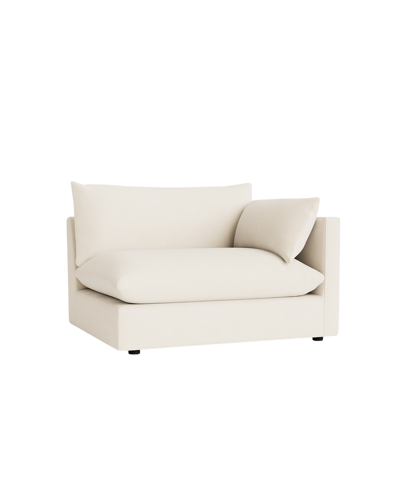 Sidney Slipcover Right Corner Module - Fossil Vanilla