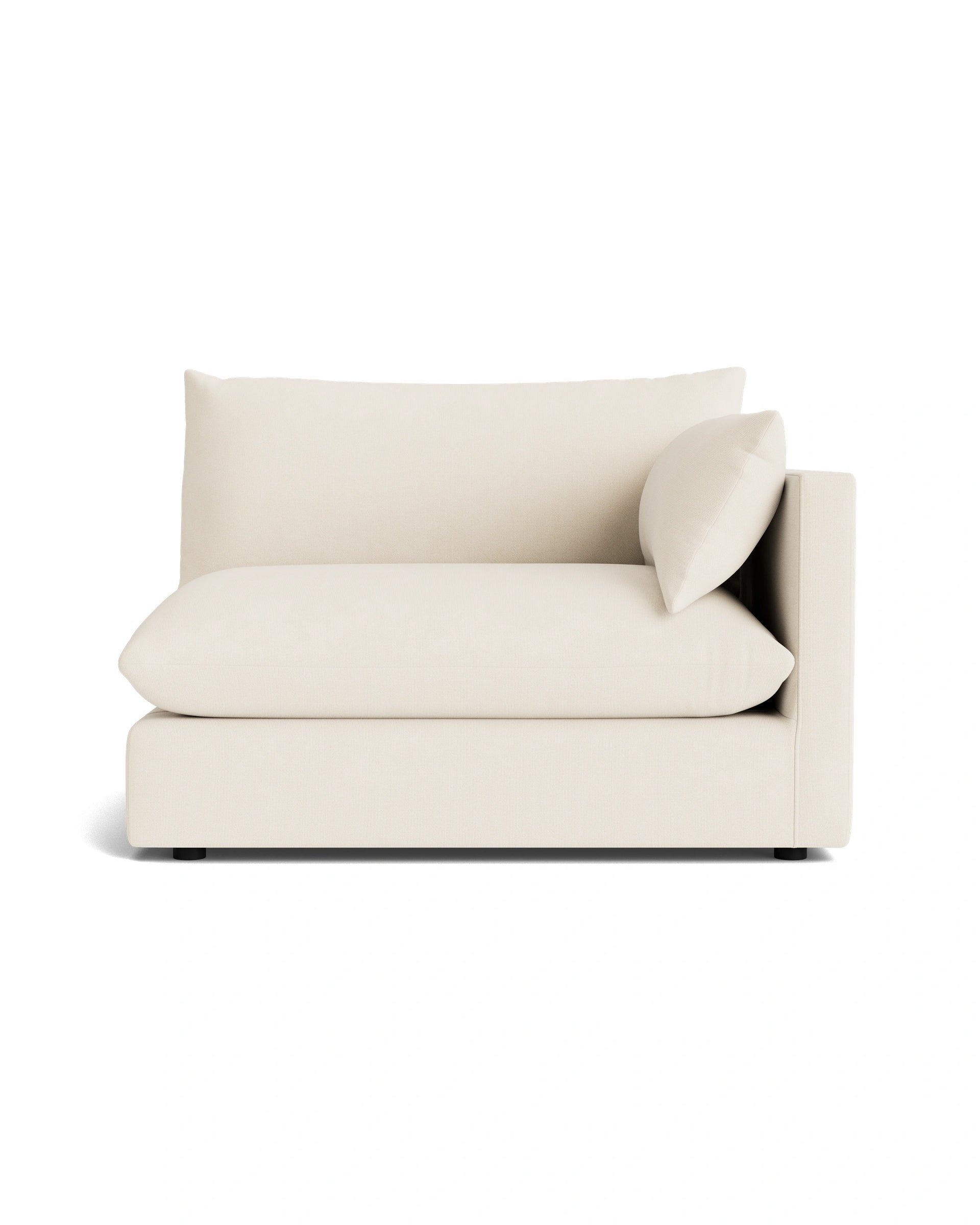 Sidney Slipcover Right Corner Module - Fossil Vanilla