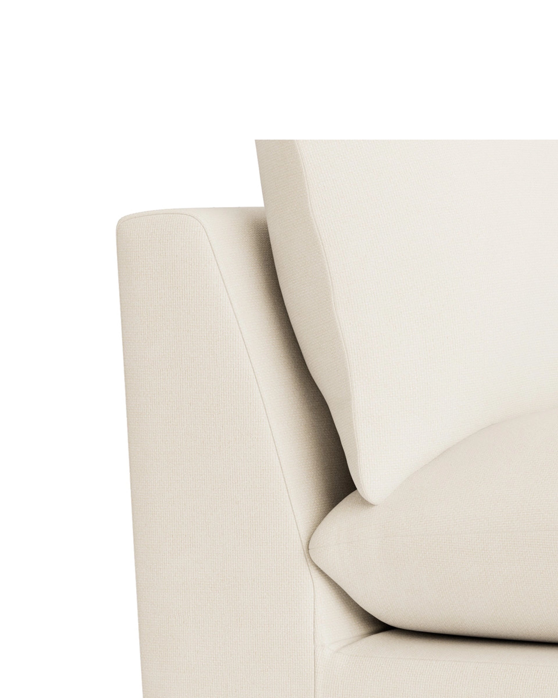 Sidney Slipcover Right Corner Module - Fossil Vanilla