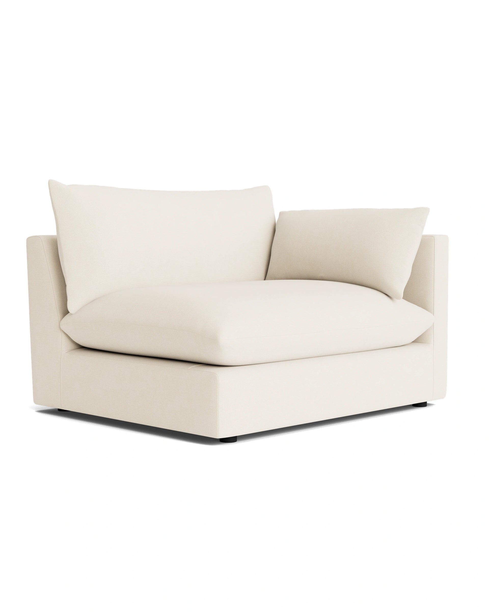 Sidney Slipcover Right Corner Module - Fossil Vanilla