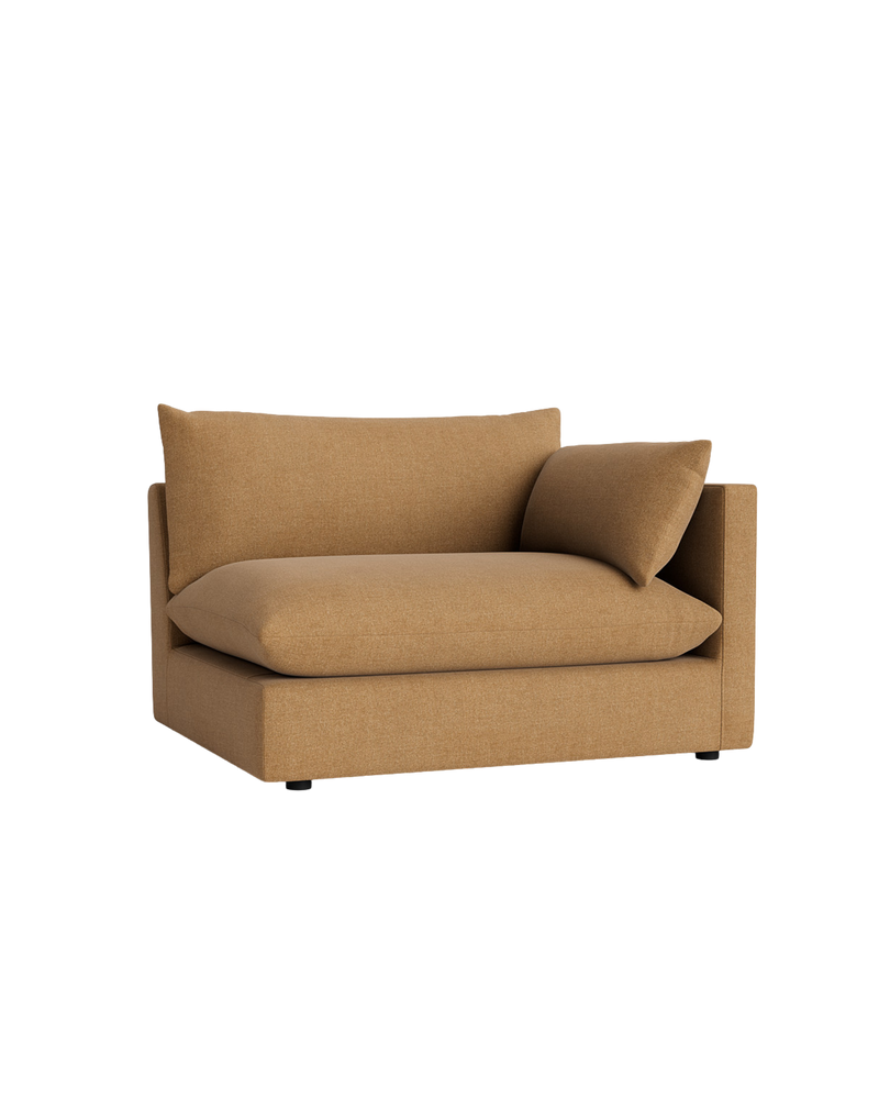 Sidney Slipcover Right Corner Module - Fossil Fawn