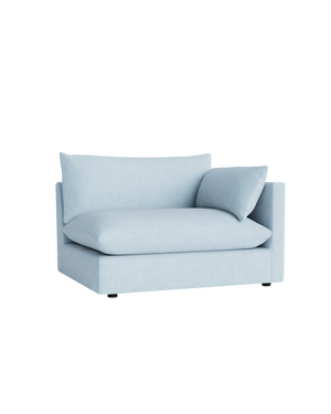 Sidney Slipcover Right Corner Module - Fossil Powder Blue