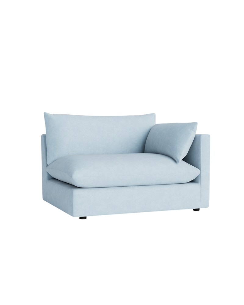 Sidney Slipcover Right Corner Module - Fossil Powder Blue