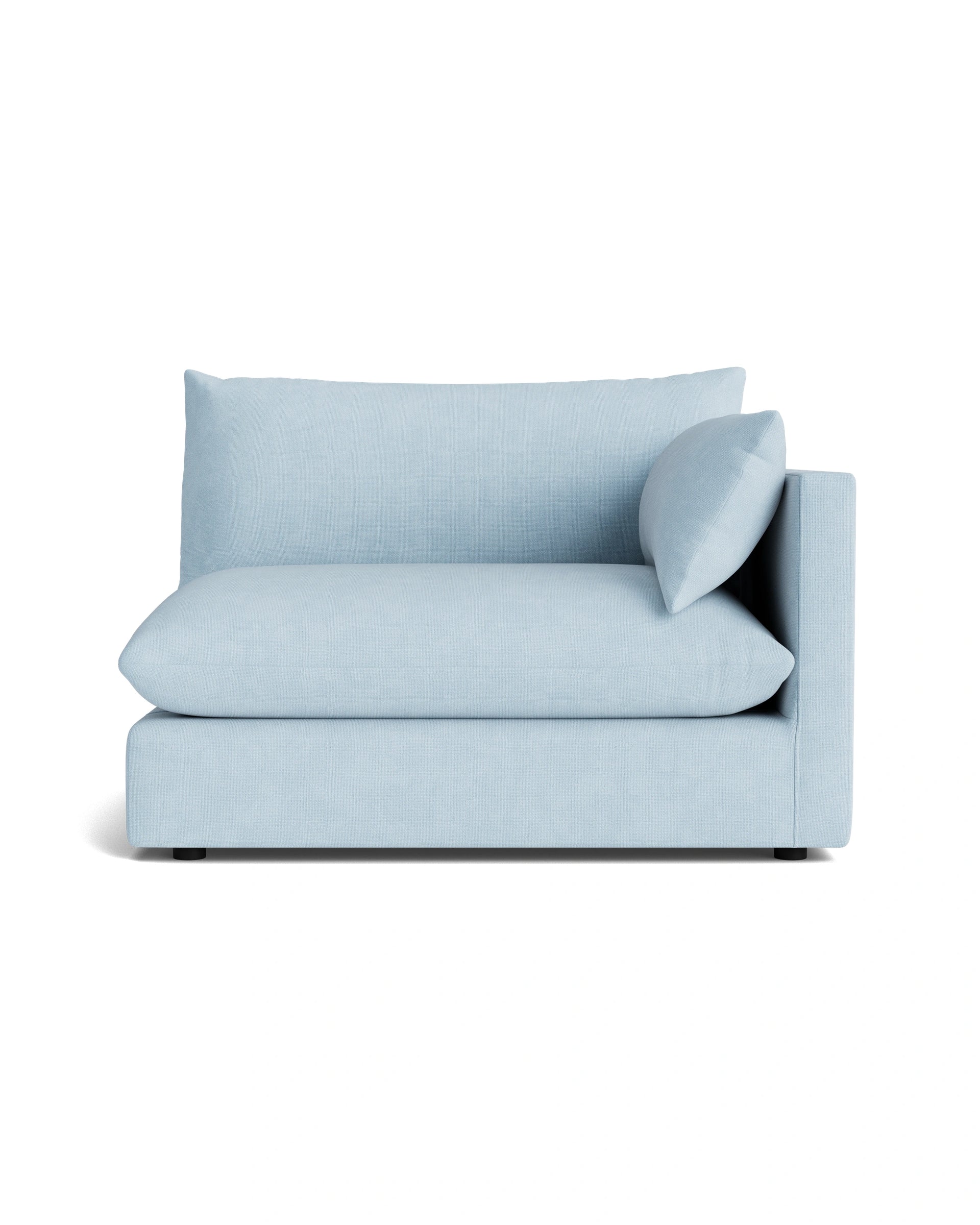 Sidney Slipcover Right Corner Module - Fossil Powder Blue