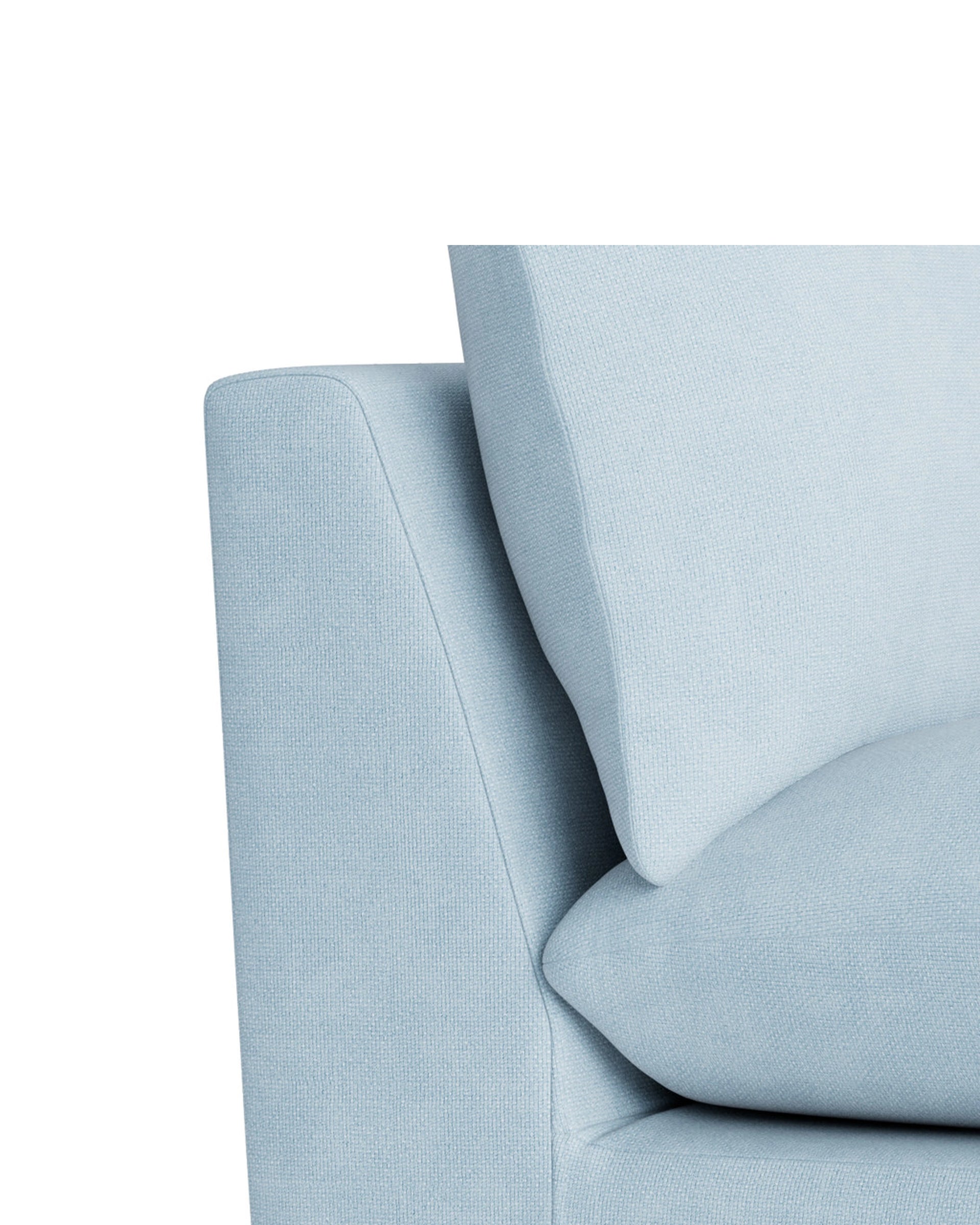Sidney Slipcover Right Corner Module - Fossil Powder Blue