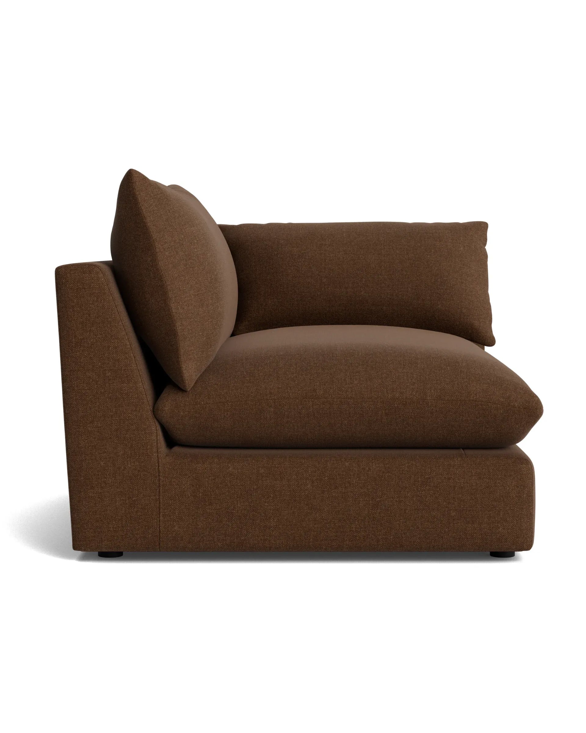 Sidney Right Corner Module - Fossil Chocolate