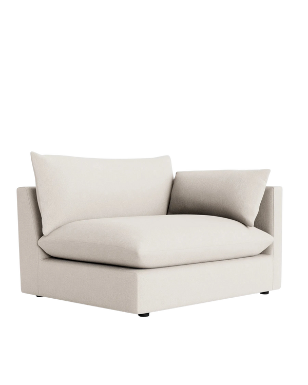 Sidney Slipcover Right Corner Module - Silex Off White