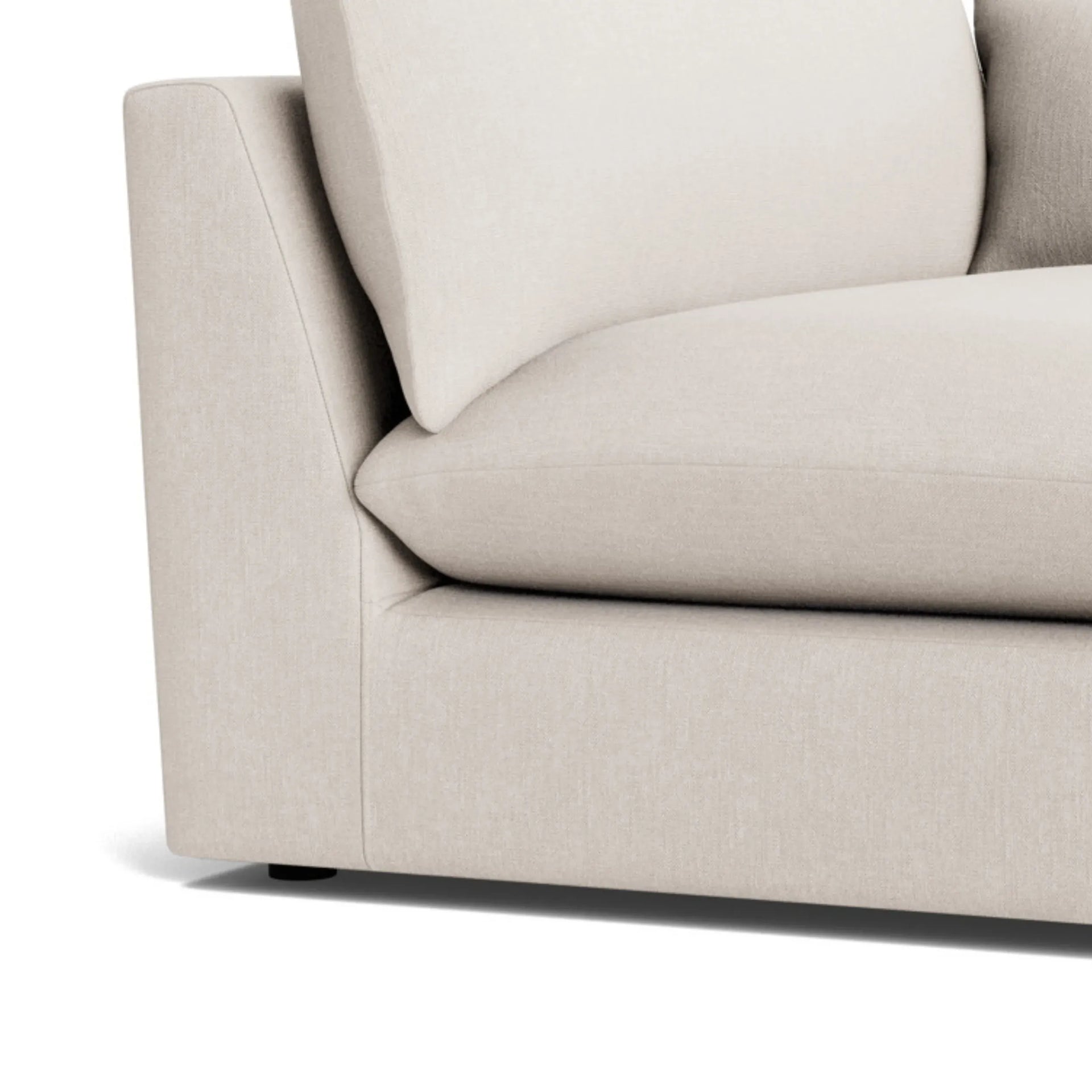 Sidney Slipcover Right Corner Module Fabric - Silex Off White