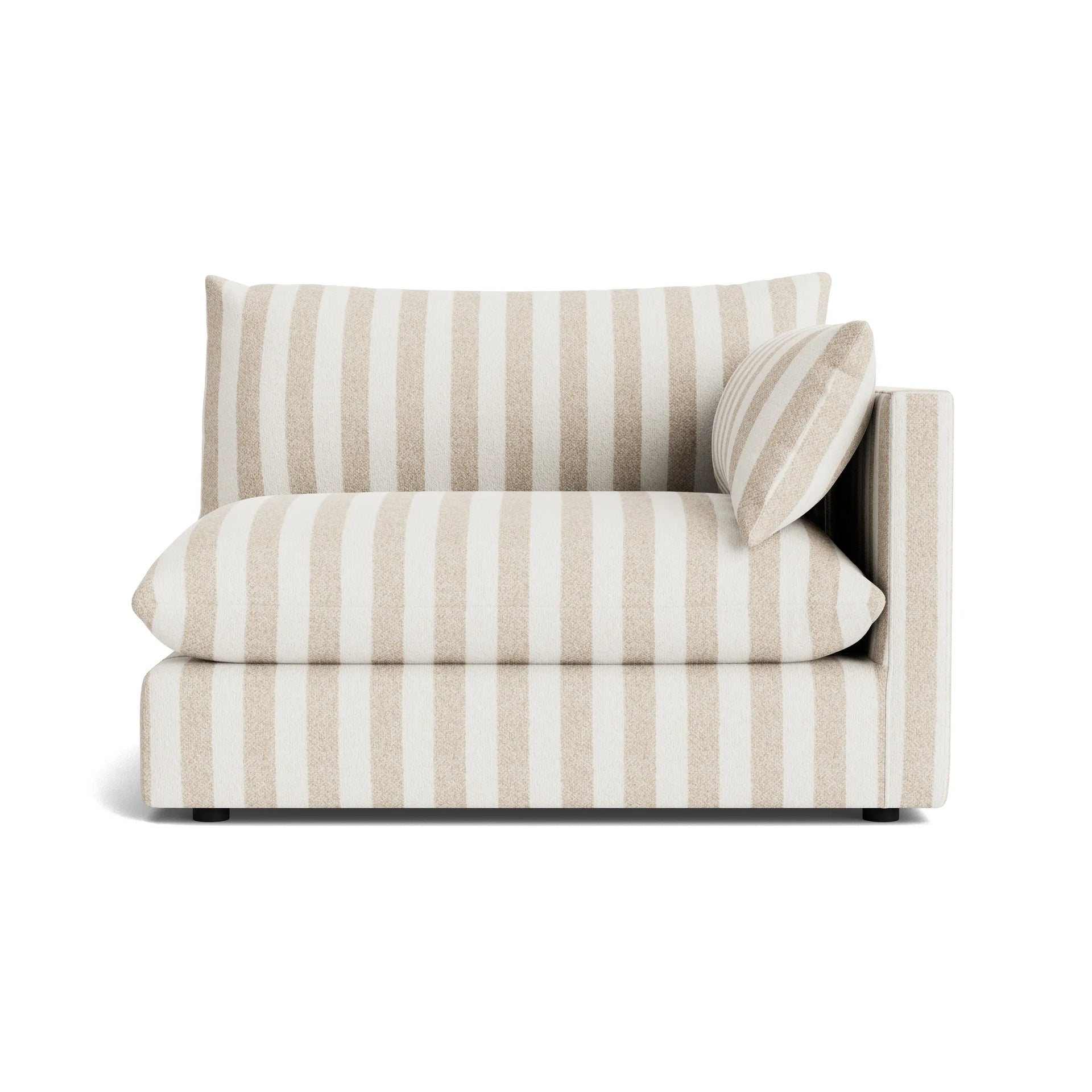 Sidney Slipcover Right Corner Module - Marnie Sand Stripe